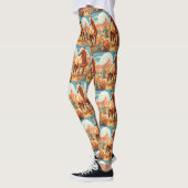 Leggings Pop Art Palomino Desert Horse (Gauche)