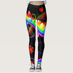 Leggings Pop couleur Coeurs de Heureuse Sainte-Valentin