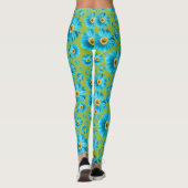 Leggings Pop Daisy Aqua Bleu (Dos)