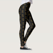 Leggings Pop Fizz Clink Typographie moderne Nouvel An (Droite)