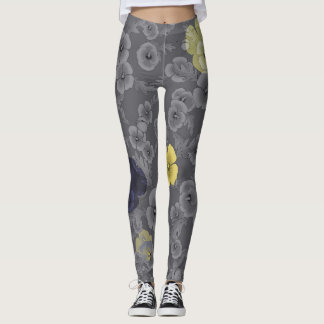 Leggings Poppies Cali surdimensionnées Impression en gris e