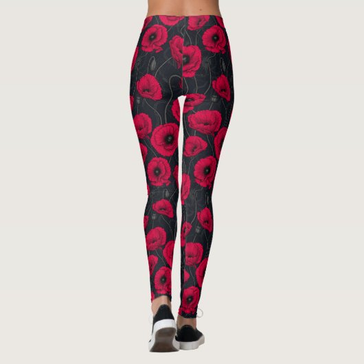 Leggings Poppies rouges (Dos)