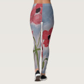 Leggings Poppies rouges sauvages (Dos)