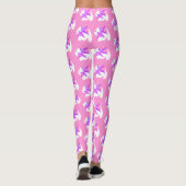 Leggings Populaire mignon blanc Westie Chien rose Check (Dos)