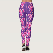 Leggings Populaire mignon violet rose Sucres de canne blanc (Dos)
