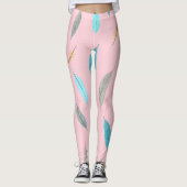 Leggings Popular Feathers Luxury Boho Collection (Devant)