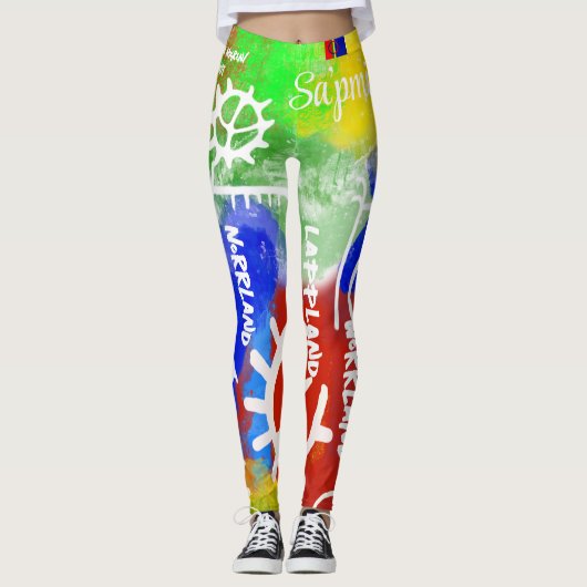 Leggings Populära samiska mönster (Devant)