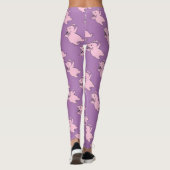 Leggings Porc rose heureux sautant Thunder_Cove (Dos)