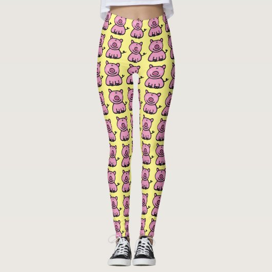 Leggings porcin rose (Devant)