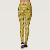 Leggings Porcupine dorée Brown et moutarde (Dos)