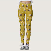 Leggings Porcupine dorée Brown et moutarde (Devant)