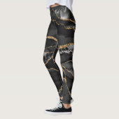 Leggings Porte de Parties scintillant noir et or (Gauche)