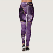 Leggings Porte de parties scintillant violet et or (Dos)