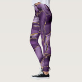 Leggings Porte de parties scintillant violet et or (Gauche)