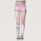 Leggings Porte de pêche | Pretty Soft Pastel Aquarelle Ombr (Devant)