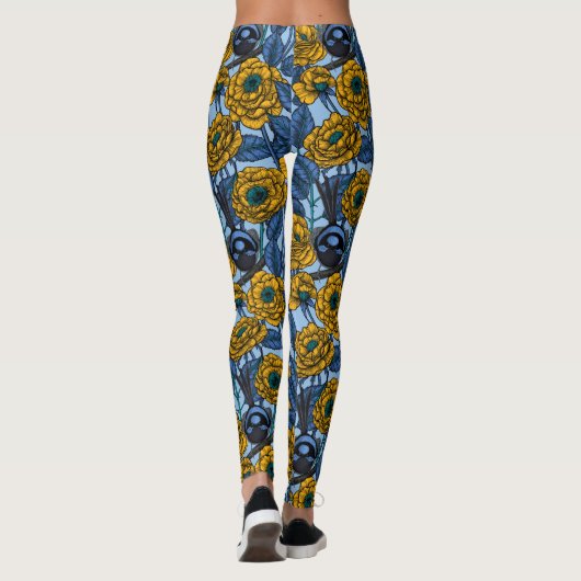 Leggings Porté en rose (Dos)