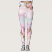 Leggings Porte rose clair Marbre Collection populaire (Devant)