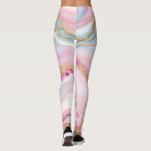 Leggings Porte rose clair Marbre Collection tendance (Dos)