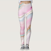 Leggings Porte rose clair Marbre Collection tendance (Devant)