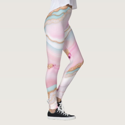 Leggings Porte rose clair Marbre Collection tendance (Droite)