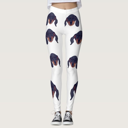 Leggings Portrait de Cute Dachshund (Devant)