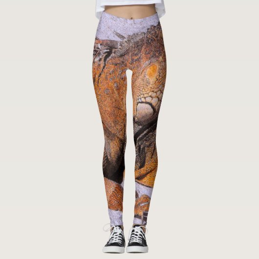 Leggings Portrait de l'Iguane (Devant)