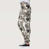 Leggings Portrait de loup (Gauche)
