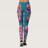 Leggings Portrait d'une couronne de fleurs (Dos)