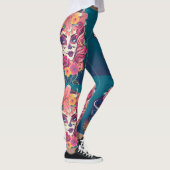 Leggings Portrait d'une couronne de fleurs (Droite)