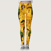 Leggings Portrait féminin africain avec coucher de soleil (Devant)