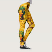 Leggings Portrait féminin africain avec coucher de soleil (Droite)