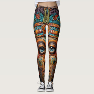 Leggings Portrait Zodiac & Aztec Mélange Abstrait