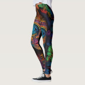 Leggings Portrait Zodiac & Aztec Mélange Abstrait (Gauche)