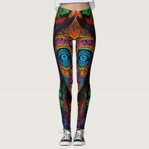 Leggings Portrait Zodiac & Aztec Mélange Abstrait