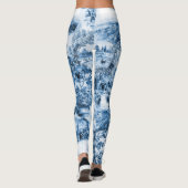 Leggings Portugais bleu tuiles romantique scène motif (Dos)