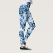 Leggings Portugais bleu tuiles romantique scène motif (Droite)