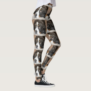 Leggings pose de chien de montagne bernese