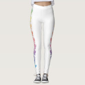 Leggings Pose de Yoga Namaste Lotus Fleurs sur (Devant)