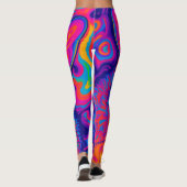 Leggings possum australien à queue touffue psychédélique (Dos)