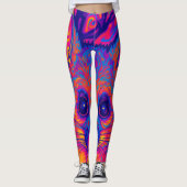 Leggings possum australien à queue touffue psychédélique (Devant)