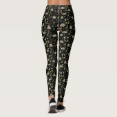 Leggings Possum dans un champ de Berry en noir (Dos)
