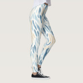 Leggings Poster de animal Abstrait de crème bleue (Droite)