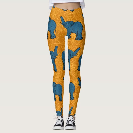Leggings Poster de animal africain (Devant)