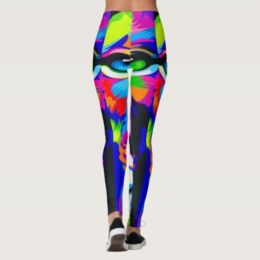 Leggings Poster de animal Bootyliscique de Lion arc-en-ciel (Dos)
