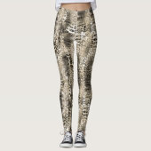 Leggings Poster de animal branché Snakeskin Motif (Devant)
