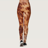Leggings Poster de animal Brown de vache (Dos)