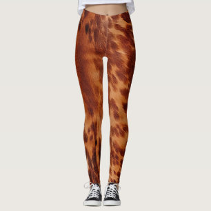 Leggings Poster de animal Brown de vache