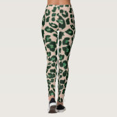 Leggings Poster de animal Brown vert léopard noir (Dos)