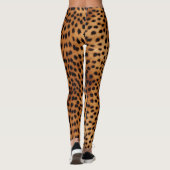 Leggings Poster de animal Cheetah Brown et noir (Dos)