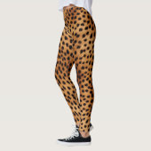 Leggings Poster de animal Cheetah Brown et noir (Gauche)